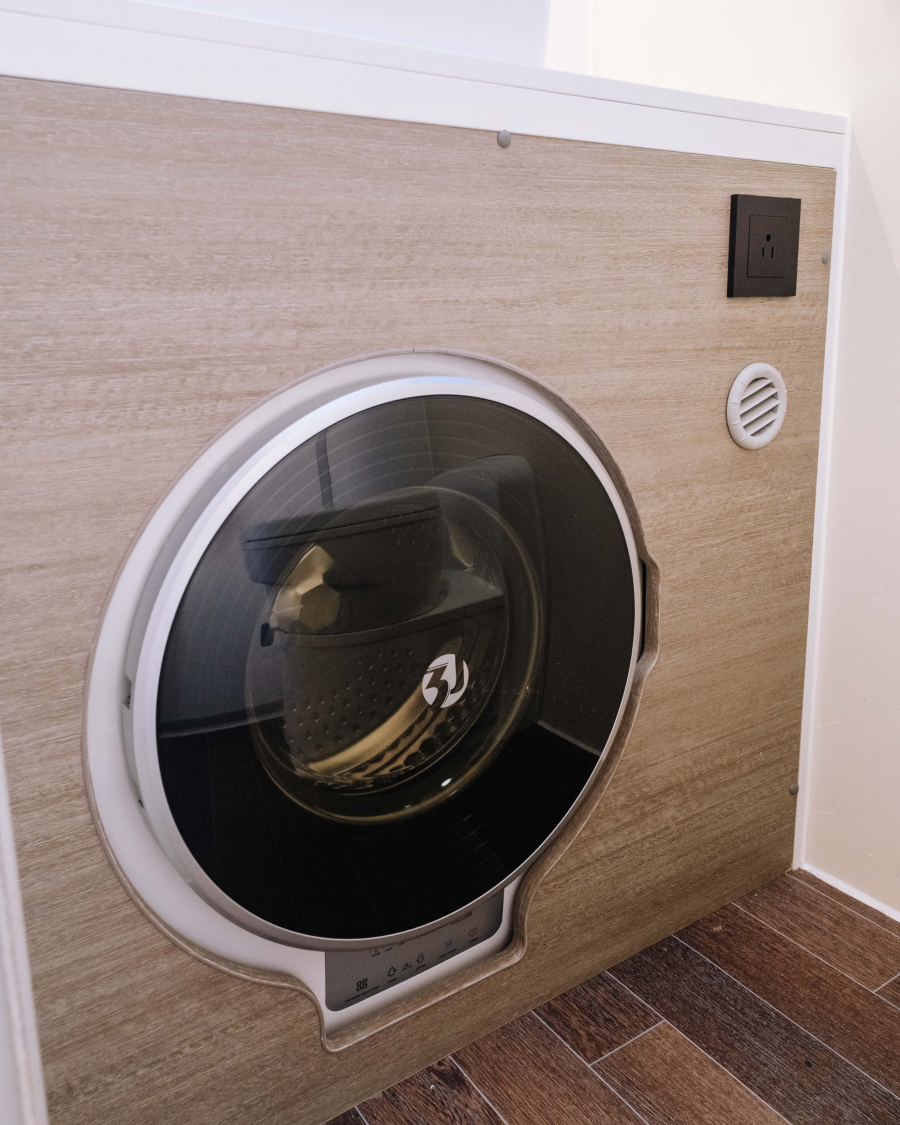 02 Hunter RMV Washer Dryer A washer dryer combo in a Hunter RMV vehicle